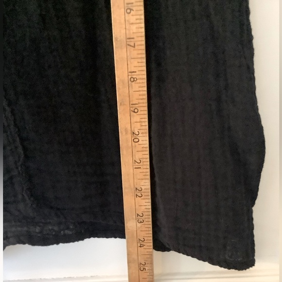 NWOT Michael Stars Draya V-Neck Frayed Edge Gauze Top Short Sleeve Black XS - Picture 9 of 14